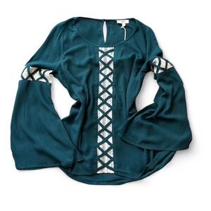 Lace Inlet Detail Top‎